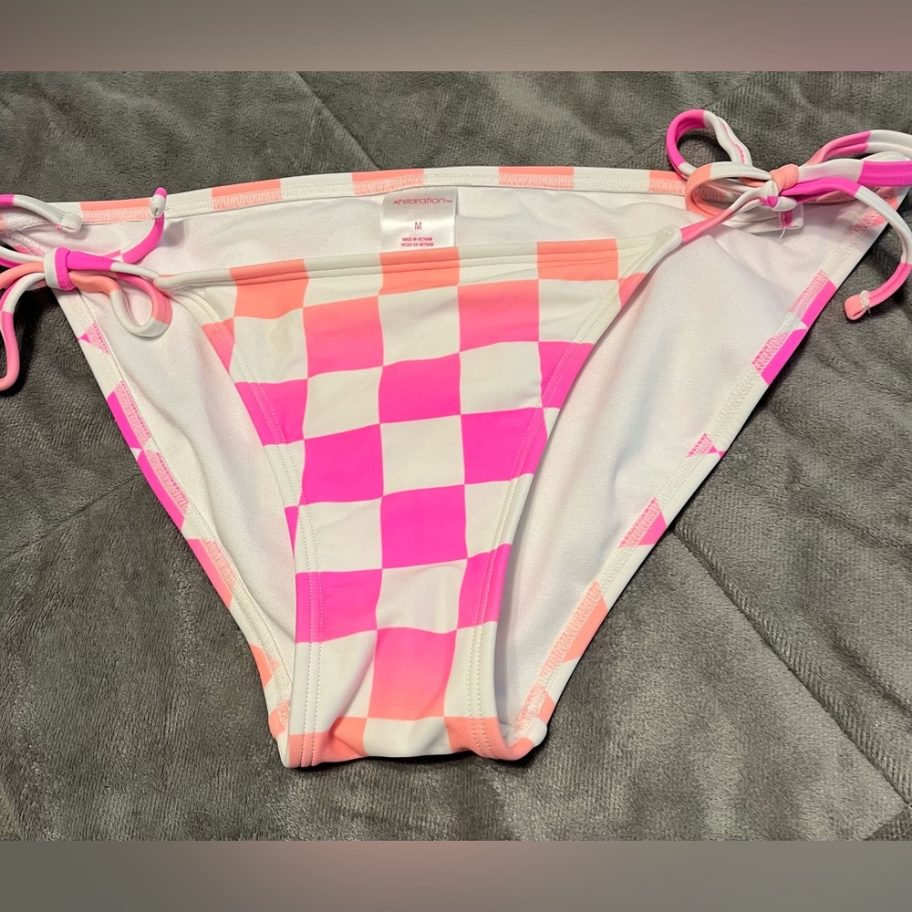 XHILARATION Side Tie Bikini Bottom, Size Medium, EUC